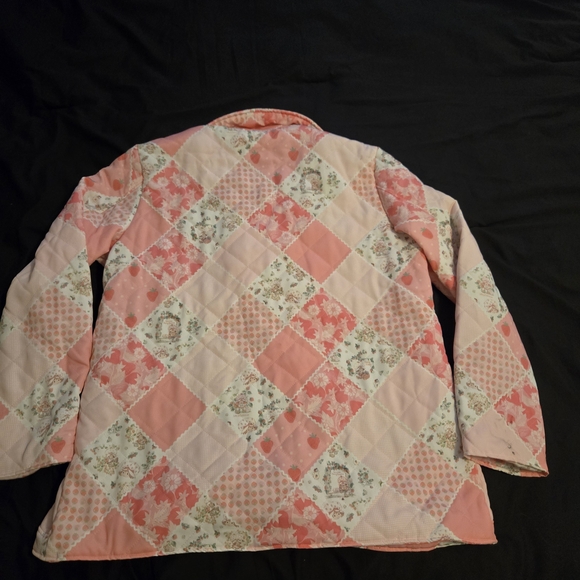 Dolls Kill Pink Strawberry Shortcake Patchwork Jacket - Picture 2 of 6